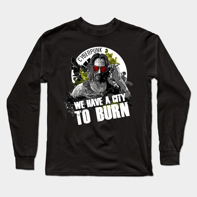 keanu reeves we have a city to burn Long Sleeve T-Shirt by syanart